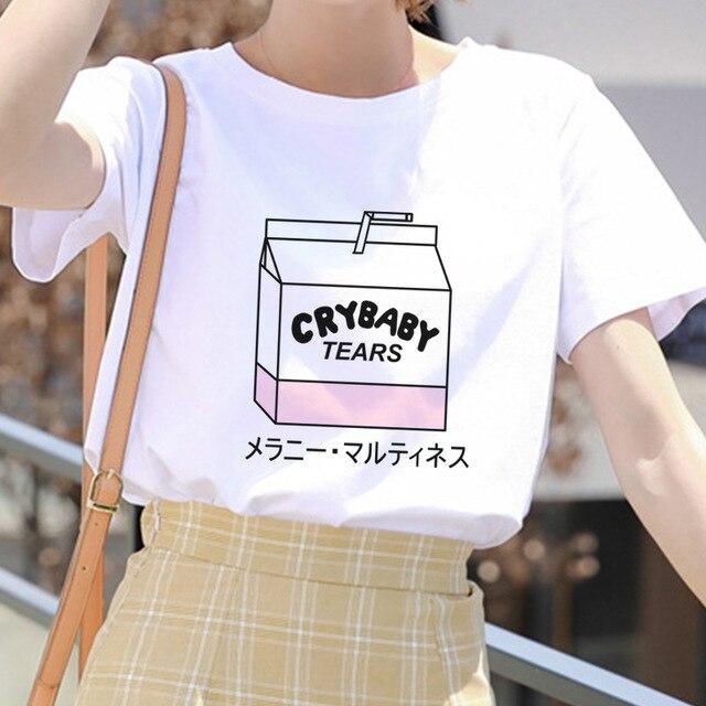 Juice Japanses Aesthetic Cartoon Peach Grunge dress Women Harajuku Kawaii Pink vestidos Summer Casual Tumblr Outfit vadim Tops