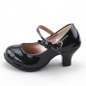 Girls Leather Shoes Autumn Bowtie Sandals Children Shoes