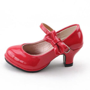 Girls Leather Shoes Autumn Bowtie Sandals Children Shoes