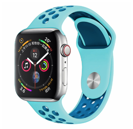 Band for Apple Watch 5 4 3 2 1 42MM 38MM soft Breathable strap Silicone Sports  bands for Nike+ Iwatch series 5 4 3 40mm 44mm