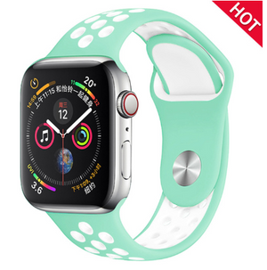 Band for Apple Watch 5 4 3 2 1 42MM 38MM soft Breathable strap Silicone Sports  bands for Nike+ Iwatch series 5 4 3 40mm 44mm