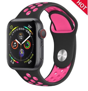 Band for Apple Watch 5 4 3 2 1 42MM 38MM soft Breathable strap Silicone Sports  bands for Nike+ Iwatch series 5 4 3 40mm 44mm