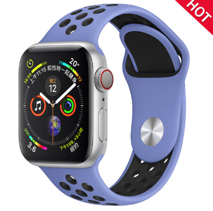 Band for Apple Watch 5 4 3 2 1 42MM 38MM soft Breathable strap Silicone Sports  bands for Nike+ Iwatch series 5 4 3 40mm 44mm