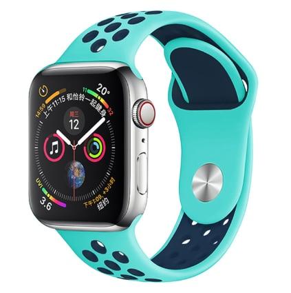 Band for Apple Watch 5 4 3 2 1 42MM 38MM soft Breathable strap Silicone Sports  bands for Nike+ Iwatch series 5 4 3 40mm 44mm