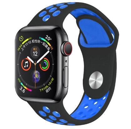 Band for Apple Watch 5 4 3 2 1 42MM 38MM soft Breathable strap Silicone Sports  bands for Nike+ Iwatch series 5 4 3 40mm 44mm