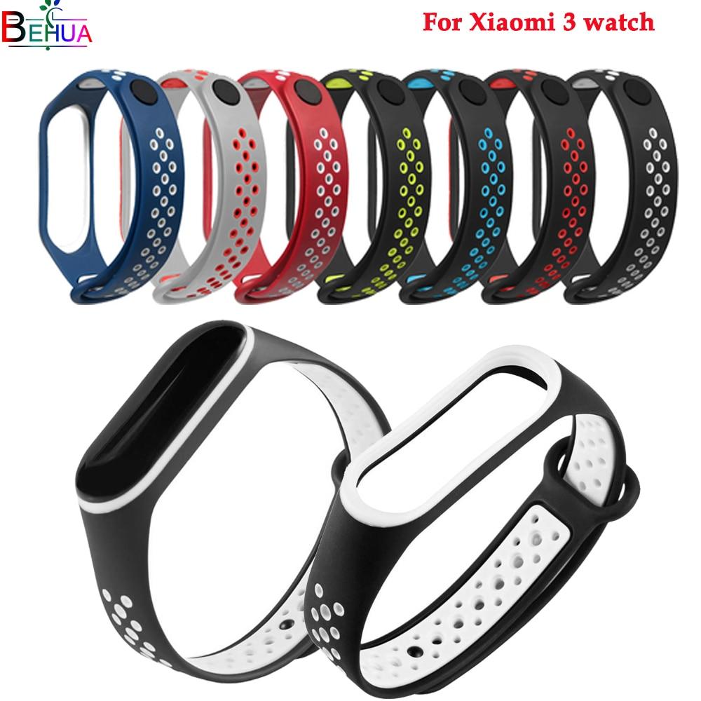 MI 3 watch band Wristband Strap for Xiaomi MI band 3 watchband Bracelet Replacement silicone sport  straps smart Accessories