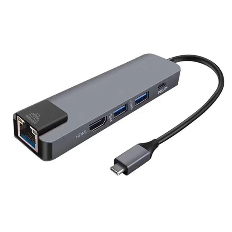 Ugreen 5 in 1 Thunderbolt 3 USB HUB C to Multi USB 3.0 HDMI Adapter Dock for MacBook Pro Accessories USB-C Type C USB C HUB