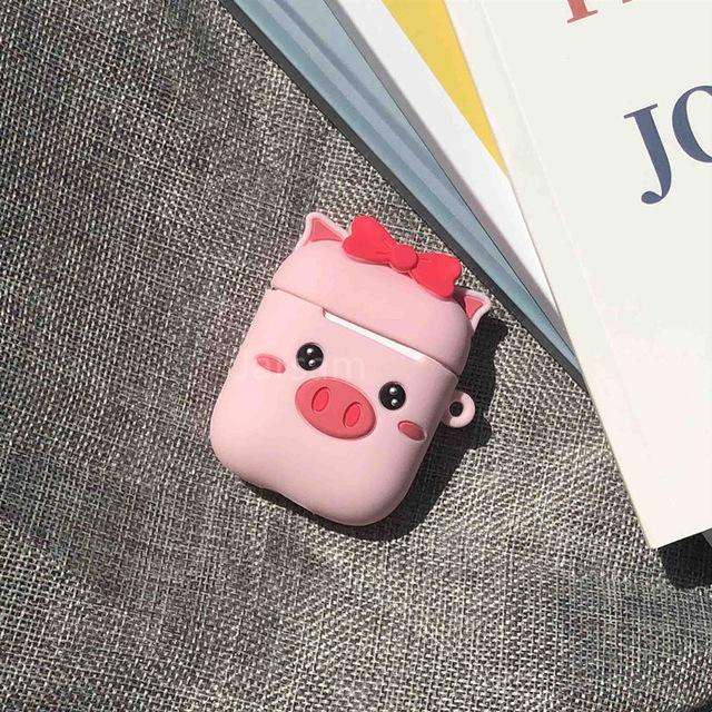 Cute Soft Wireless Earphone Case For Apple AirPods 2 Silicone Charging Headphones Case for Airpods Protective Cover accessories