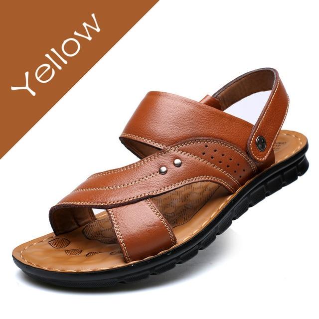 Genuine Leather Shoes Slip-on Slippers