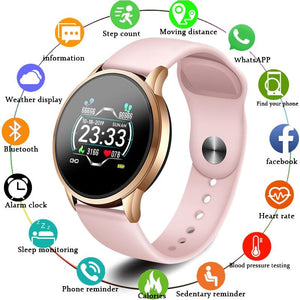 LIGE Fitness Tracker IP67 Waterproof Smart Bracelet Screen heart rate Monitor Pedometer Smart Wristband Sport smart watch Women