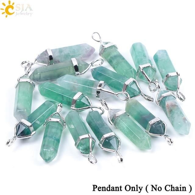 Fluorite Necklaces Crystal Pendants Suspension Natural Gem Stone