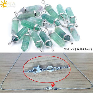 Fluorite Necklaces Crystal Pendants Suspension Natural Gem Stone