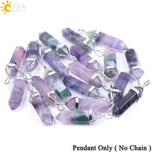 Fluorite Necklaces Crystal Pendants Suspension Natural Gem Stone