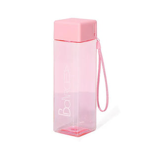 Cute Square Tea Milk Fruit Water Cup For Water Bottles Drink With Rope Transparent Sport Korean Style Heat Resistant Hot Sale