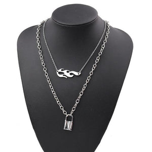 Fashion Necklaces Harajuku Streetwear Flame Unisex Necklace