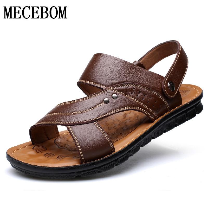 Genuine Leather Shoes Slip-on Slippers