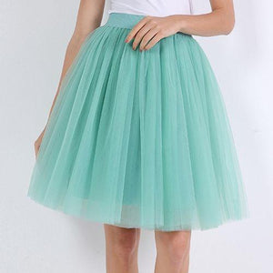 Party Train Puffy 5Layer 60CM Fashion Women Tulle Skirt Tutu Wedding Bridal Bridesmaid Overskirt Petticoat Lolita Saia 2019