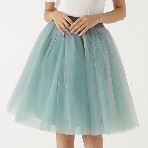 Party Train Puffy 5Layer 60CM Fashion Women Tulle Skirt Tutu Wedding Bridal Bridesmaid Overskirt Petticoat Lolita Saia 2019