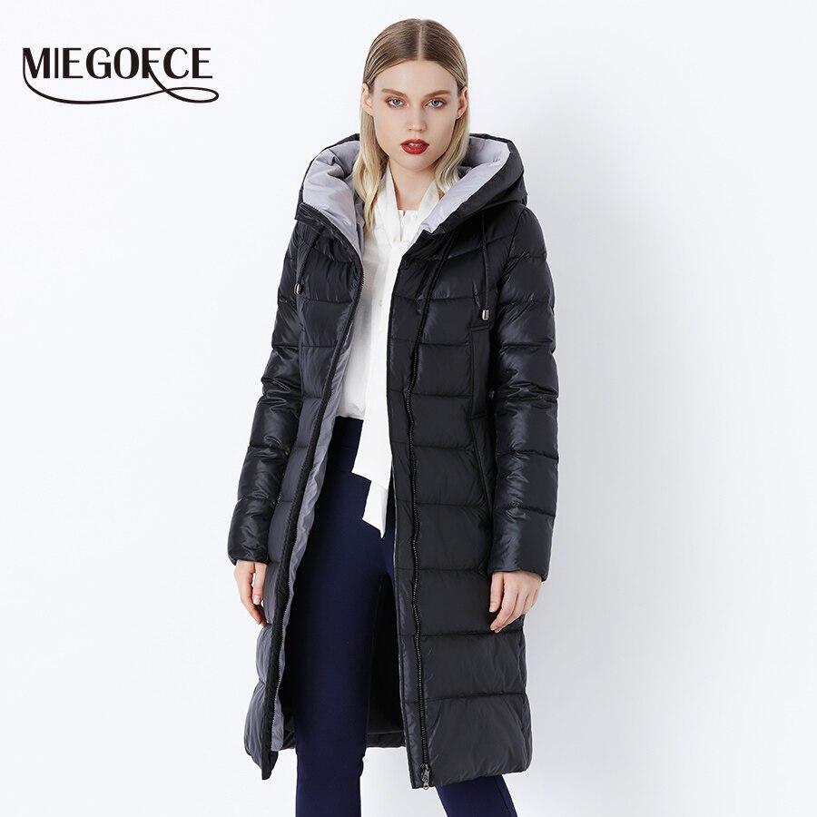 MIEGOFCE 2019 Coat Jacket Winter Women's Hooded Warm Parkas Bio Fluff Parka Coat Hight Quality Female New Winter Collection Hot