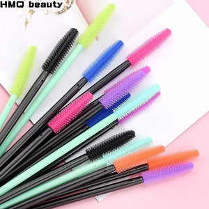 Disposable Silicone Gel Eyelash Brush Comb Mascara Wands Tool