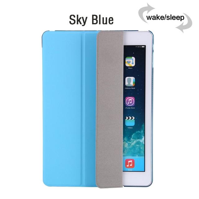 Ultra-thin Magnetic Case For New iPad 9.7 Inch 2017 2018 Air / Air 1 2 PU Leather Funda Cover With Auto Sleep/Wake + Film