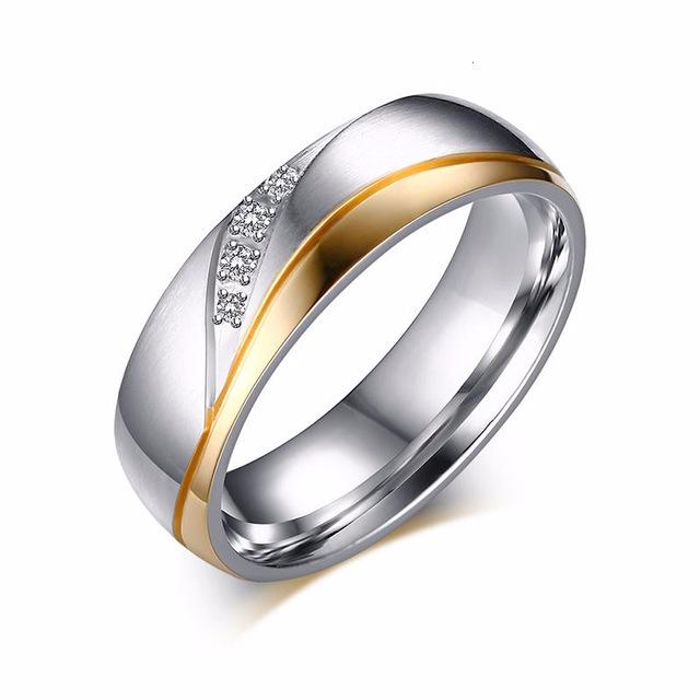 Wedding Bands Ring for Women Men Jewelry Stainless Steel Engagement Ring