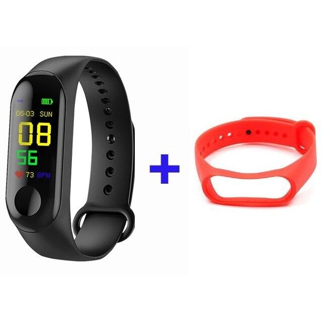 Doolnng M3 Plus Sport Fitness tracker Watch Smartband Smart Bracelet Blood Pressure Heart Rate Monitor Smart band Wristband Men