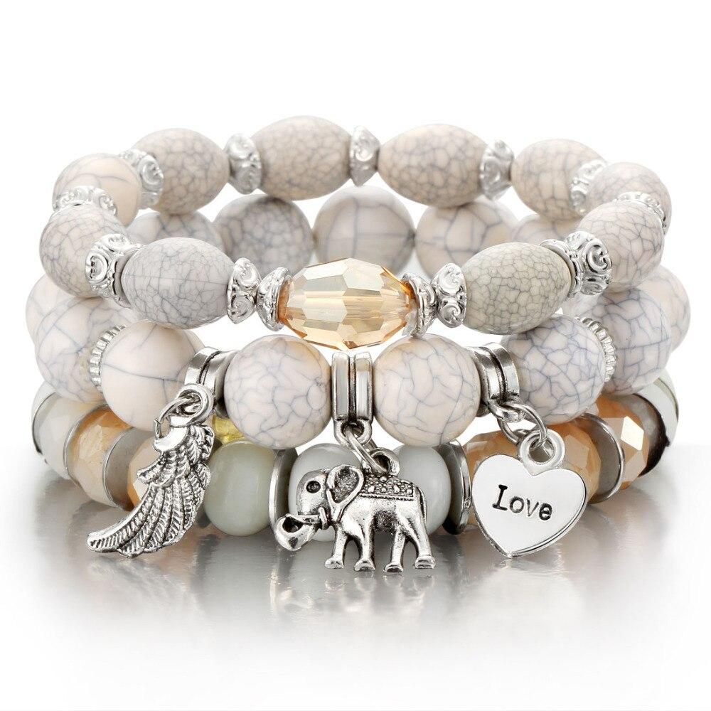 3-4pcs/set Fashion Boho Bracelets & Bangle