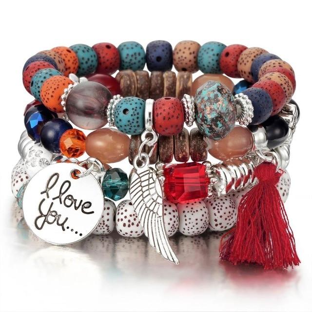 3-4pcs/set Fashion Boho Bracelets & Bangle