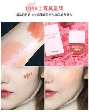 Juice Liquid 4Colors Cheek Makeup Matte Waterproof Long Lasting Blush
