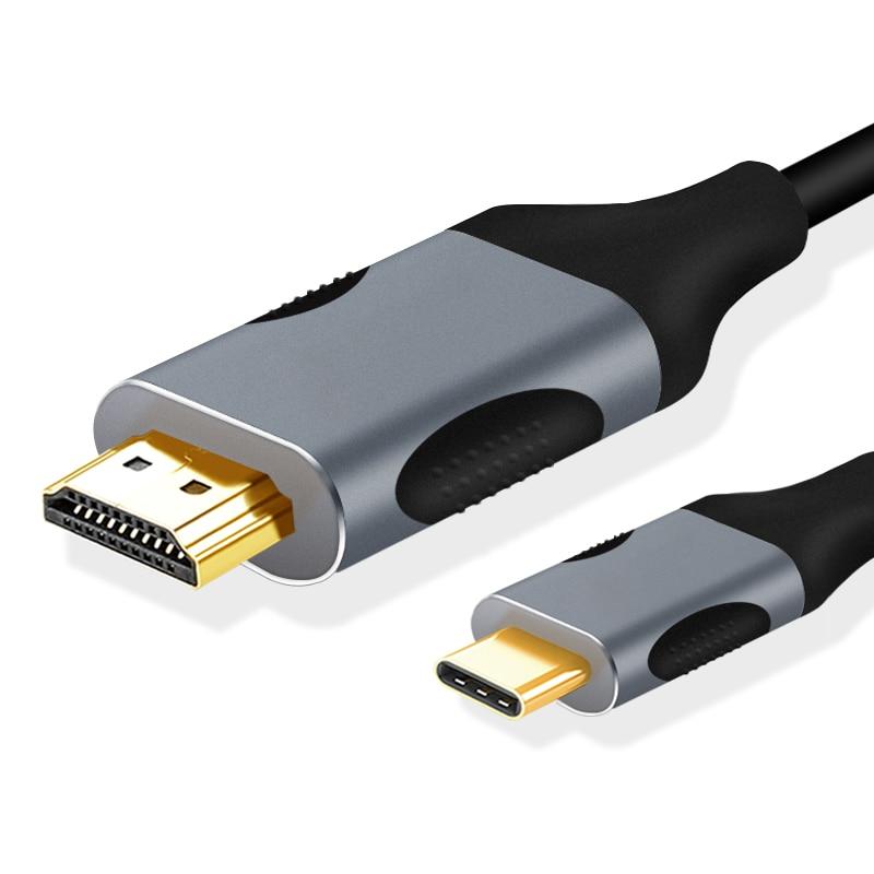 USB C TO HDMI 4K Cable Type C to HDMI USB-C Thunderbolt 3 for MacBook,ChromeBook,Samsung S10/S9/S8+ Huawei Mate20/10 Pro P20