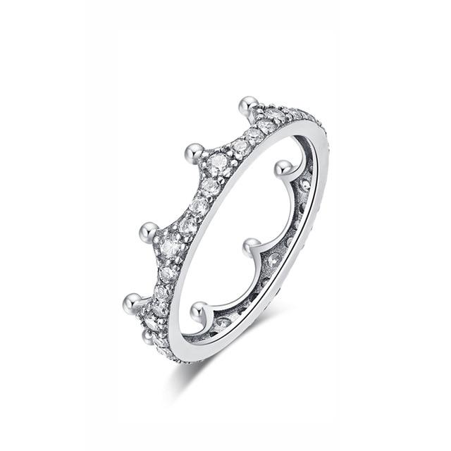 925 Sterling Silver Ring Enchanted Crown Stackable Ring