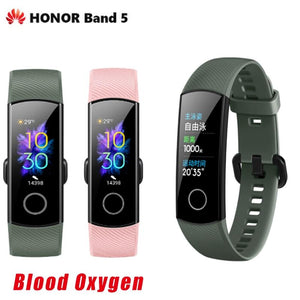 Huawei Honor Band 5 Smart Band Bracelet Wristband Watch Amoled Touch Screen Sport Swimming Heart Rate Blood Oxygen Sleep Tracker