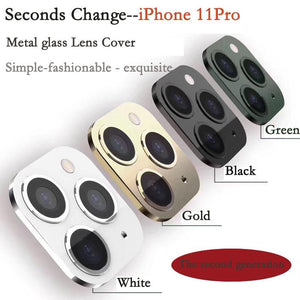 For iPhone X XS MAX Seconds Change 11Pro for iPhone 11 PRO MAX Lens The second generation 3D Back Camera Metal Glass Lens Cover