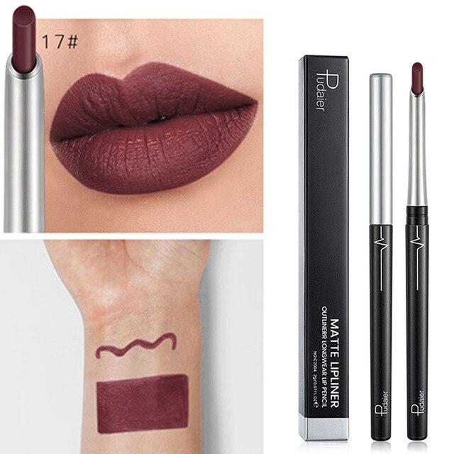 17 Colors Matte Lip Liner Smudge Proof Long Lasting Lip Pencil for Women Makeup SSwell