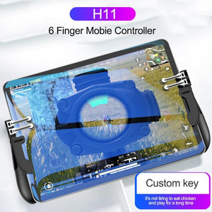 2pcs H11 PUBG Tablet Gamepad Controller for Ipad iPhone Gaming Trigger Fire Button Aim Key Mobile Game Grip Handle Joystick