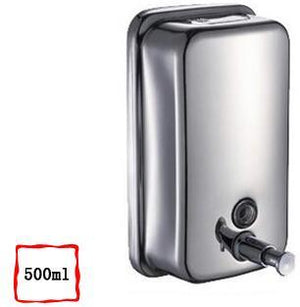 High Quality Wall Mounted Stainless Steel Bathroom&Kitchen Liquid Soap Dispenser 500ml,Free shipping.