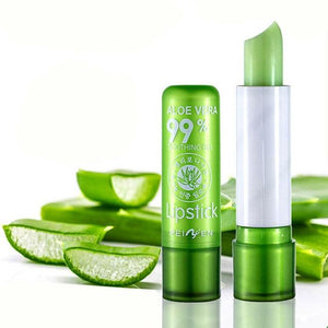 1PC Moisture Lip Balm Long-Lasting Natural Aloe Vera Lipstick Color Mood Changing Long Lasting Moisturizing Lipstick Anti Aging