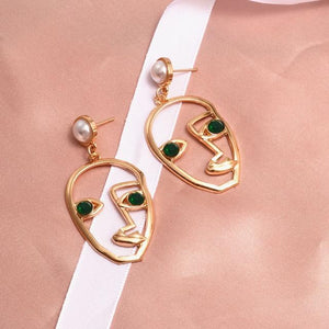 Fashion Round Dangle Drop Korean Earrings For Women