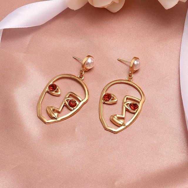 Fashion Round Dangle Drop Korean Earrings For Women