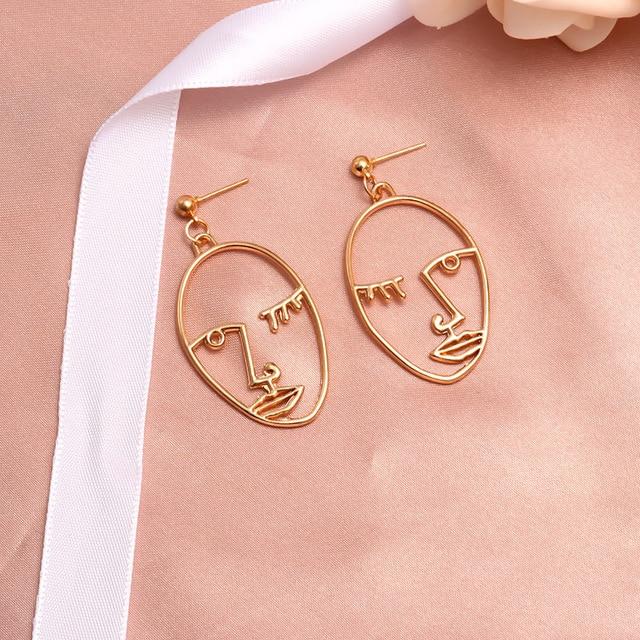 Fashion Round Dangle Drop Korean Earrings For Women