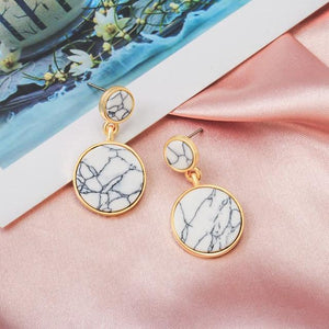 Fashion Round Dangle Drop Korean Earrings For Women