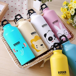 500ml Cute Water Blttle Lovely Animals Outdoor Portable Sports Cycling Camping Hiking Bicycle School Kids Water Bottle