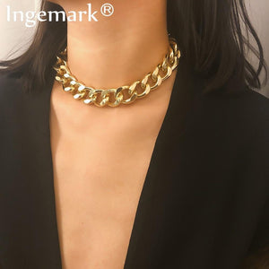 Ingemark Punk Miami Cuban Choker Necklace Collar