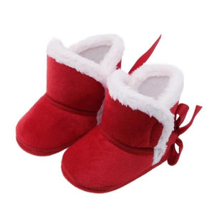 Cute Autumn Winter Infants Shoes Baby Girl Boy Polka Dot Knitting Boots