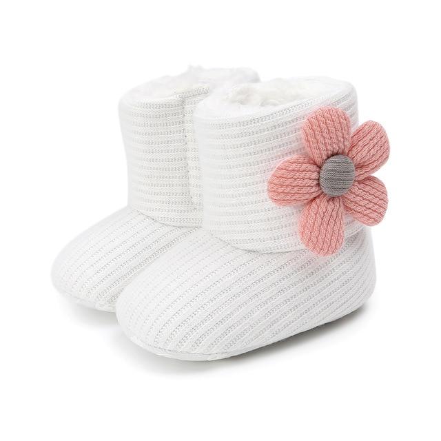 Cute Autumn Winter Infants Shoes Baby Girl Boy Polka Dot Knitting Boots