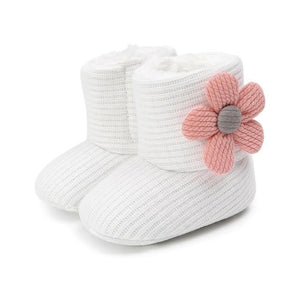 Cute Autumn Winter Infants Shoes Baby Girl Boy Polka Dot Knitting Boots