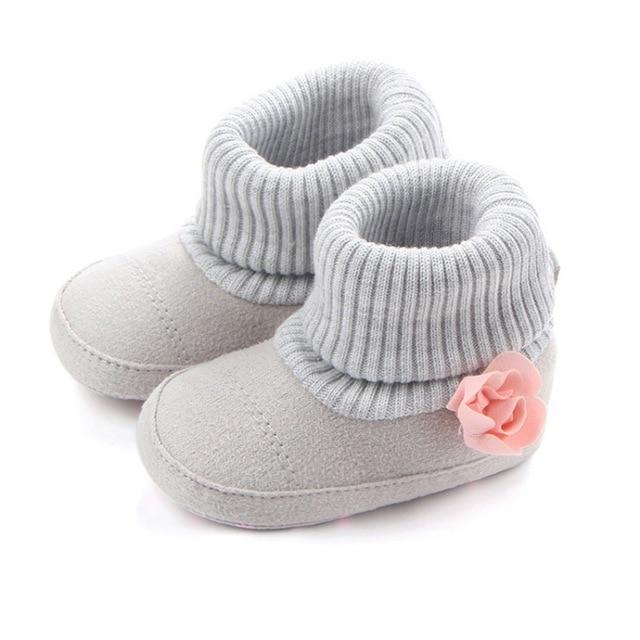 Cute Autumn Winter Infants Shoes Baby Girl Boy Polka Dot Knitting Boots