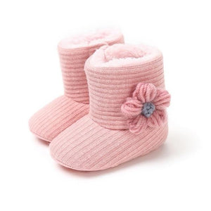 Cute Autumn Winter Infants Shoes Baby Girl Boy Polka Dot Knitting Boots