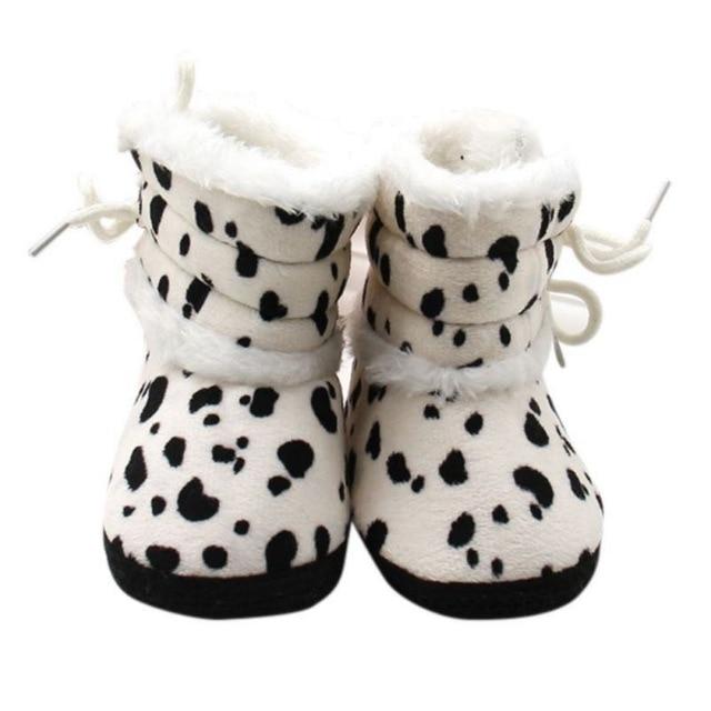 Cute Autumn Winter Infants Shoes Baby Girl Boy Polka Dot Knitting Boots